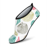 Colorful Shell Pattern Aqua Shoes