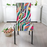 Colorful Zebra Skin Pattern Dining Chair Slipcover