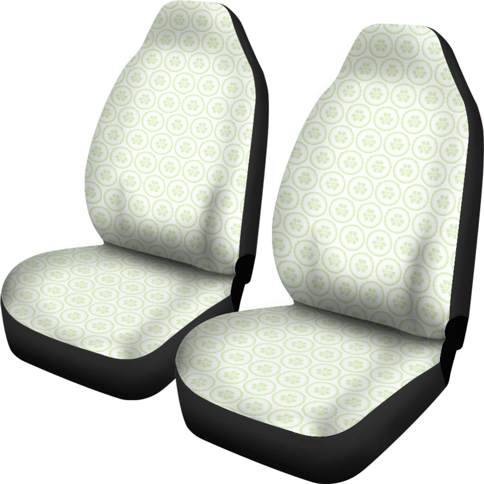 Cucumber Pattern Background Universal Fit Car Seat Covers