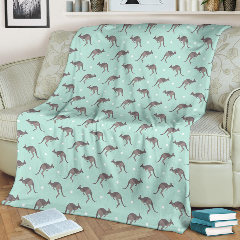 Kangaroo Pattern Background Premium Blanket