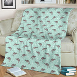 Kangaroo Pattern Background Premium Blanket