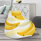 Banana Pattern Blackground Bean Bag Cover