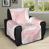 Cute moon cloud star pattern pink dot background Recliner Cover Protector