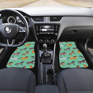 Colorful Horses Pattern Front Car Mats