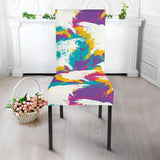 Colorful Crow Illustration Pattern Dining Chair Slipcover