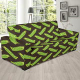 Green Peas Pattern Print Design 05 Sofa Slipcover