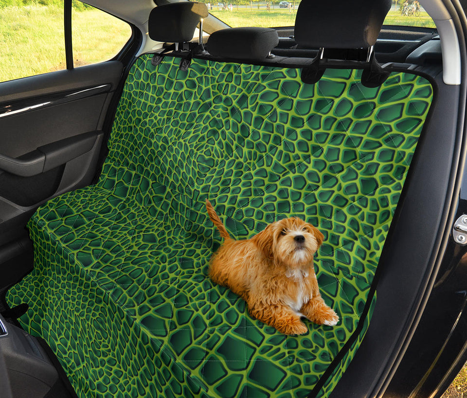 Crocodile Skin Printed Dog Car Seat Covers