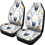 Cute Sleeping Sheep Moon Cloud Pattern  Universal Fit Car Seat Covers