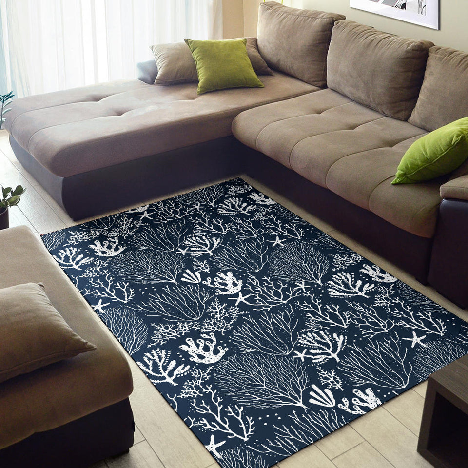 Coral Reef Pattern Print Design 05 Area Rug