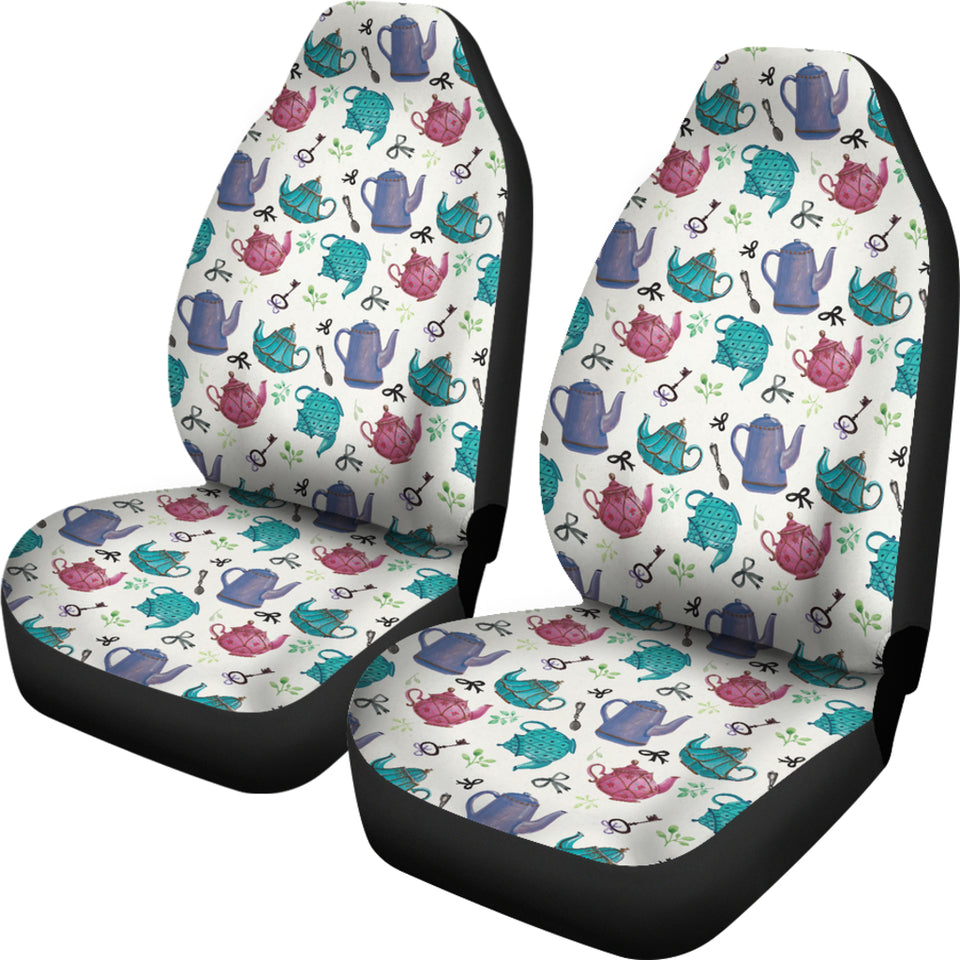 Tea Pots Pattern Print Design 05 Universal Fit Car Seat Covers