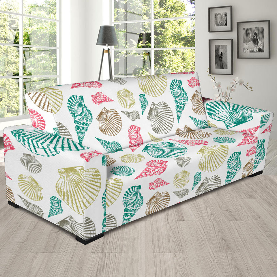 Colorful Shell Pattern Sofa Slipcover