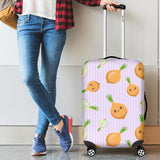 Cute Onions Smiling Faces Purple Background Luggage Covers