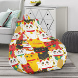 Colorful Maneki Neko Lucky Cat Pattern Bean Bag Cover