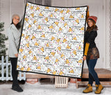 Greyhound Pattern Print Design 03 Premium Quilt