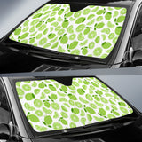 Lime Design Pattern Car Sun Shade