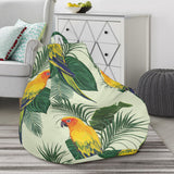 Beautiful Parrot Palm Leaves Pattern Bean Bag Cover