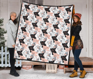 Pig Pattern Print Design 05 Premium Quilt