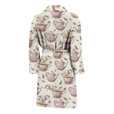 Tea Pots Pattern Print Design 03 Men's Bathrobe