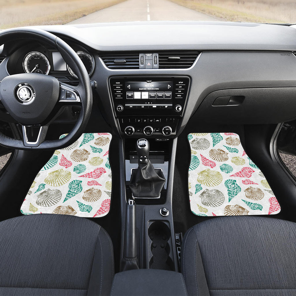 Colorful Shell Pattern Front And Back Car Mats