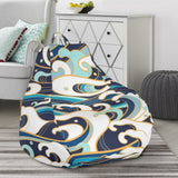 Japanese Wave Pattern Bean Bag Cover