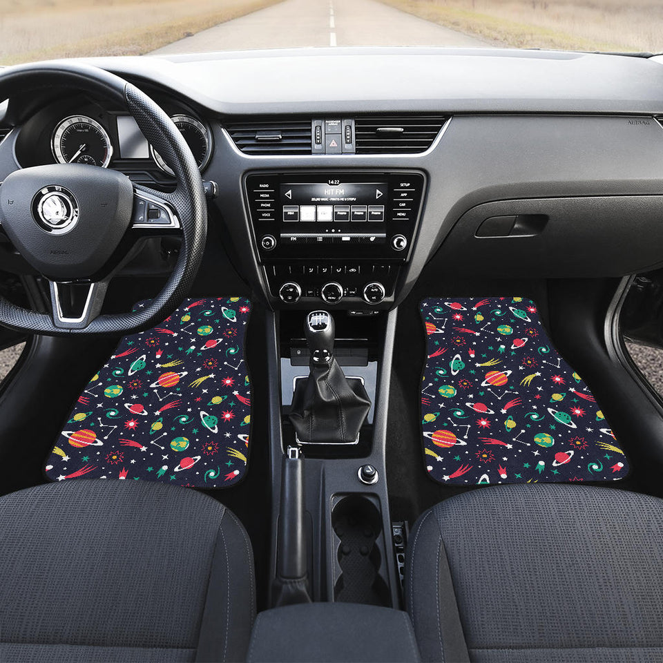 Colorful Space Pattern Planet Star Front Car Mats