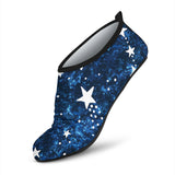 Night Sky Star Pattern Aqua Shoes