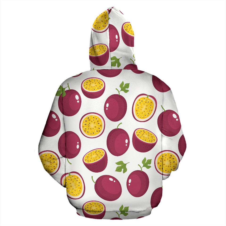 Passion Fruit Design Pattern Zip Up Hoodie