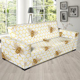 Bee Honeycomb Seamless Design Pattern Sofa Slipcover
