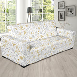 Christmas Tree Christmas Element Silver Gold Pattern Sofa Slipcover