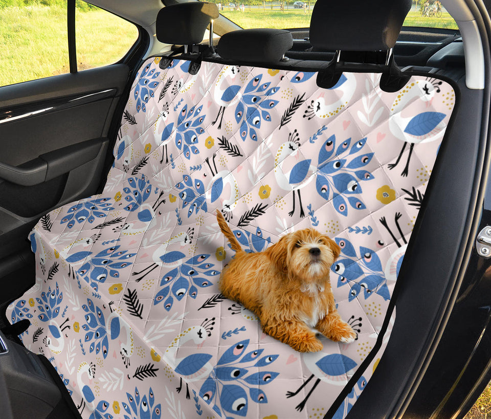 Cute Peacock Pattern Dog Car Seat Covers