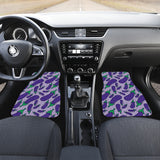 Eggplant Pattern Print Design 03 Front and Back Car Mats