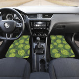 Hop Pattern Hop Cone Background Front And Back Car Mats