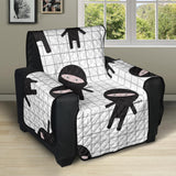 Ninja pattern plaid background Recliner Cover Protector