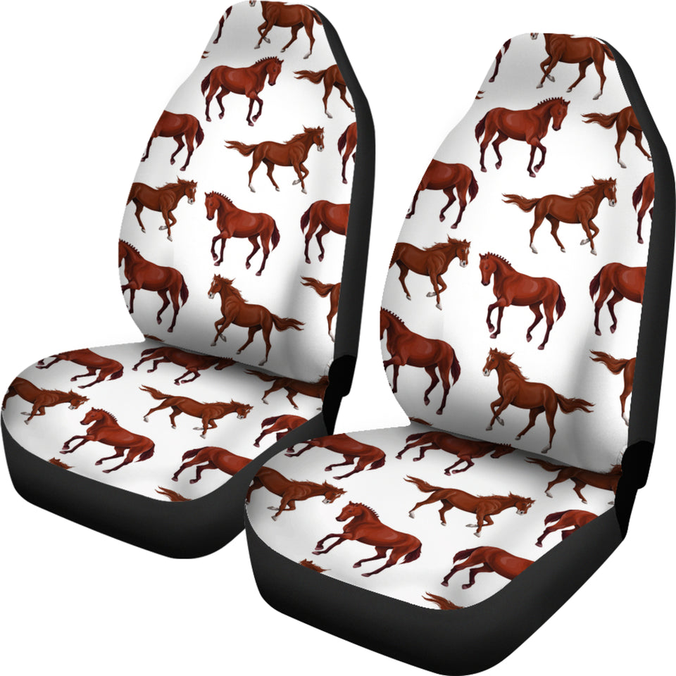 Horses Running Pattern Background Universal Fit Car Seat Covers