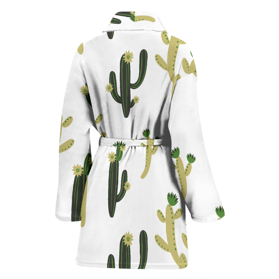 Cute Cactus Pattern Women'S Bathrobe