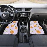 Cute Onions Smiling Faces Purple Background Front And Back Car Mats