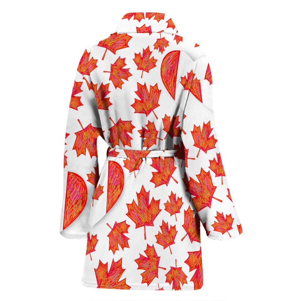 Canada Pattern Print Design 02 Women's Bathrobe