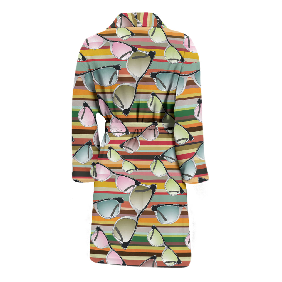 Sun Glasses Pattern Print Design 02 Men's Bathrobe