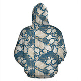 Shell Polynesian Tribal Design Pattern Zip Up Hoodie