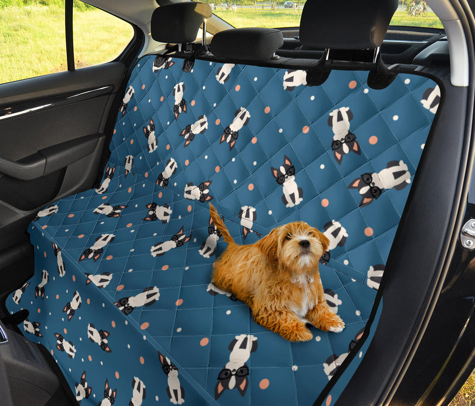 Cute Boston Terrier Dog Spattern Dog Car Seat Covers
