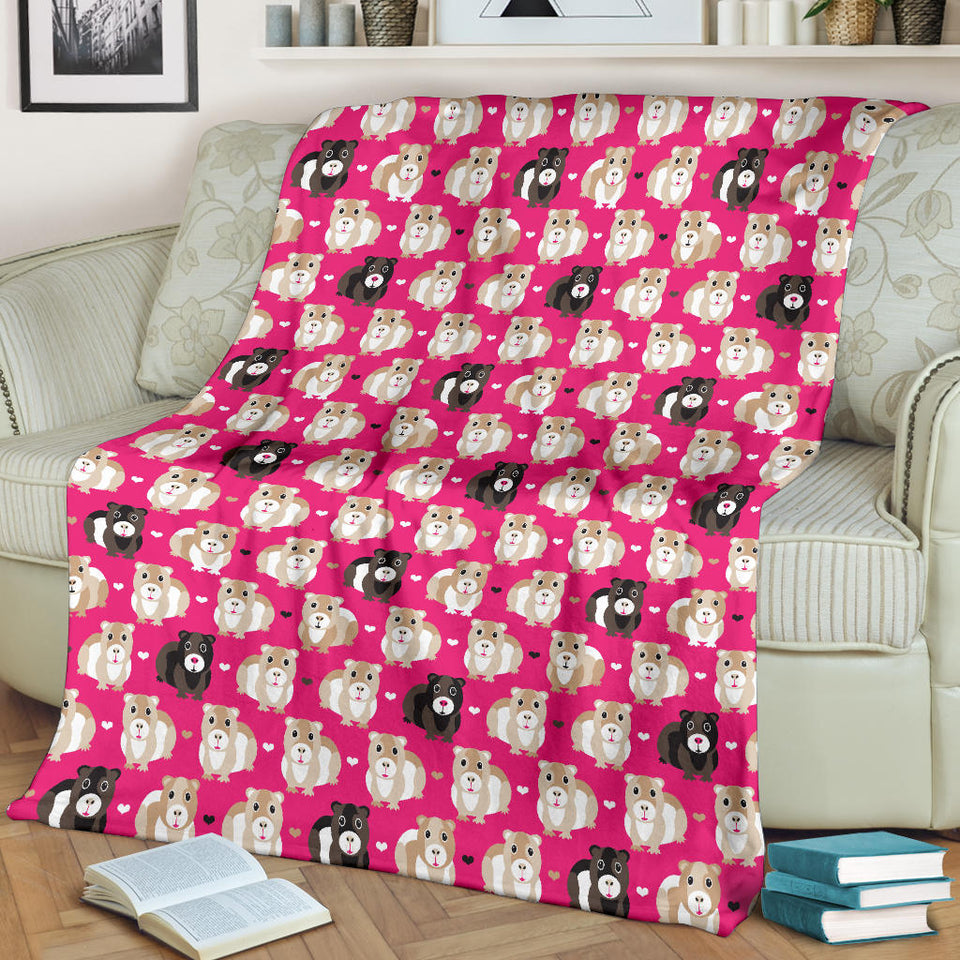 Guinea Pig Pattern Print Design 01 Premium Blanket
