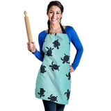 Sea Turtle With Blue Ocean Backgroud Adjustable Apron