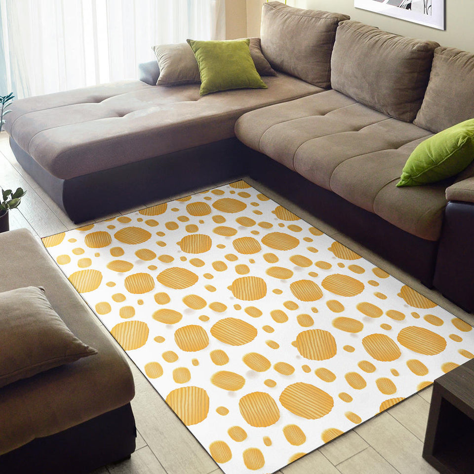 Potato Chips Pattern Print Design 03 Area Rug
