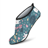 Cute Rabbit Pattern Aqua Shoes