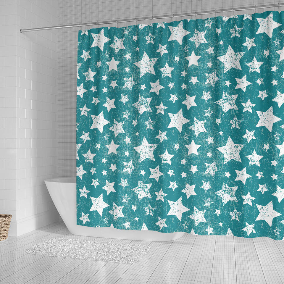 Vintage Star Pattern Shower Curtain Fulfilled In US