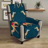 Camel pattern blue blackground Chair Cover Protector