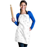 Snowflake Pattern White Background Adjustable Apron