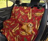 Saxophone Cornet Pattern Red Background Dog Car Seat Covers
