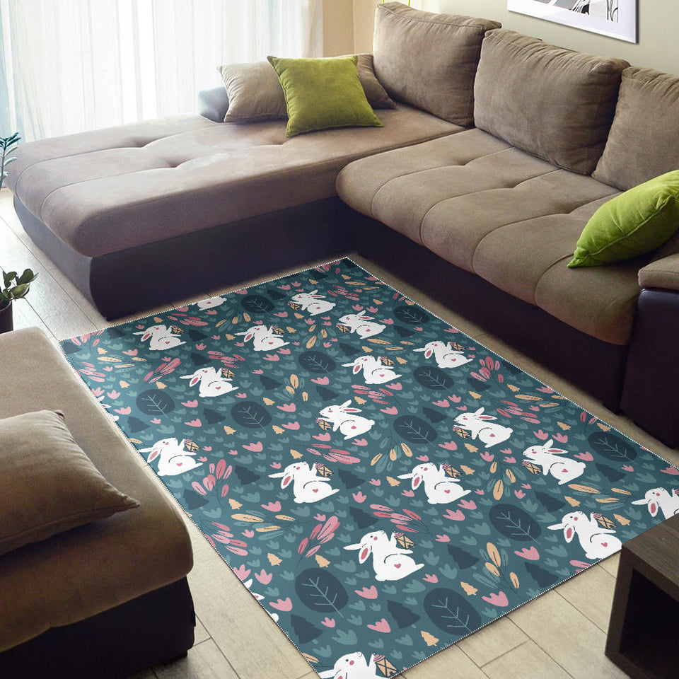 Cute Rabbit Pattern Area Rug