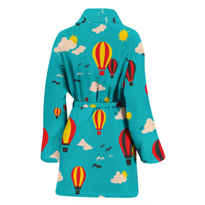Hot Air Balloon Sky Pattern Women'S Bathrobe